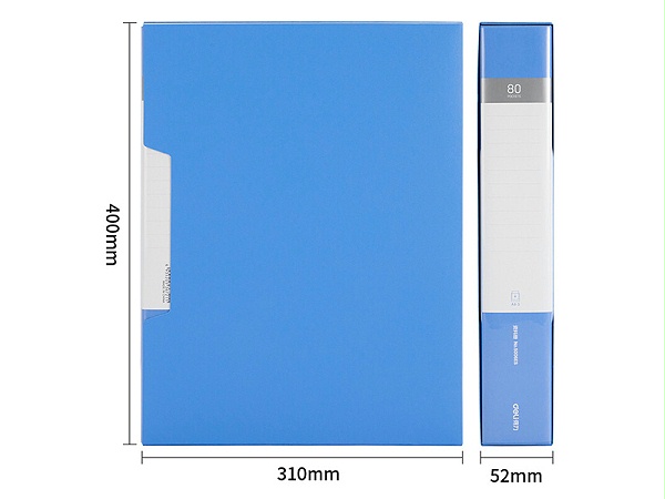 得力 资料册 5006ES A4 80页 PP材质 蓝色