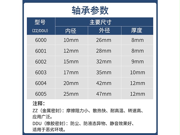 6003DDU 轴承